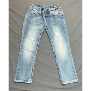 Miss Me Signature Capri Jeans — Size 25 — Mid Size Cuff Bling